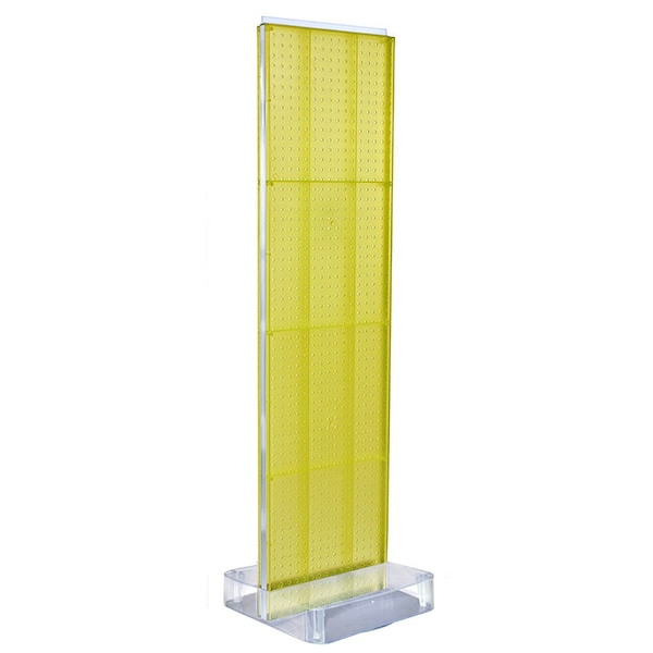 Two-Sided Pegboard Floor Display On a Square Studio Base